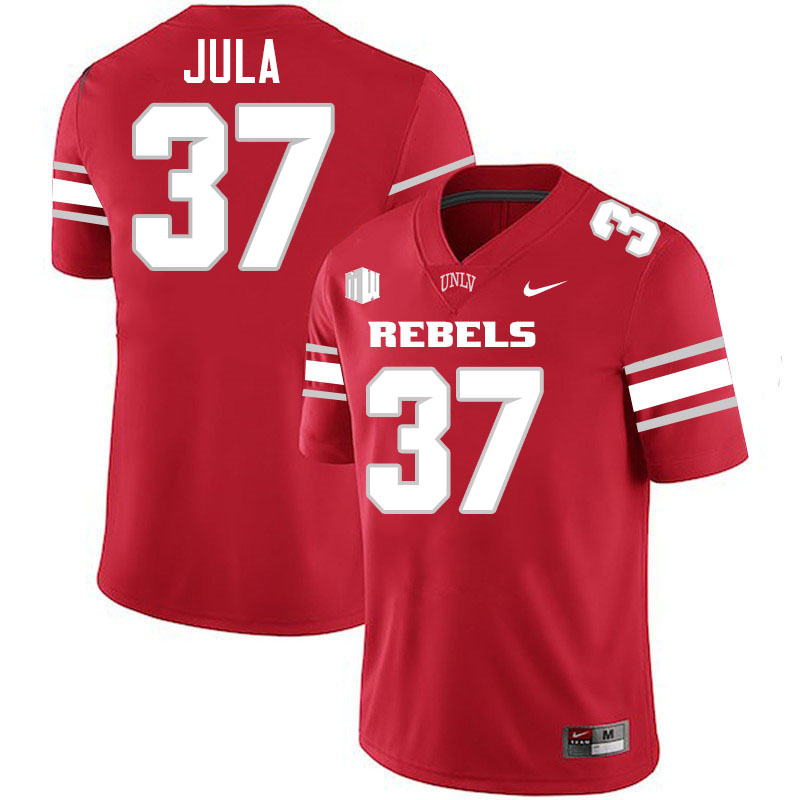 #37 Carter Jula UNLV Rebels College Football Jersey Stitched-Scarlet